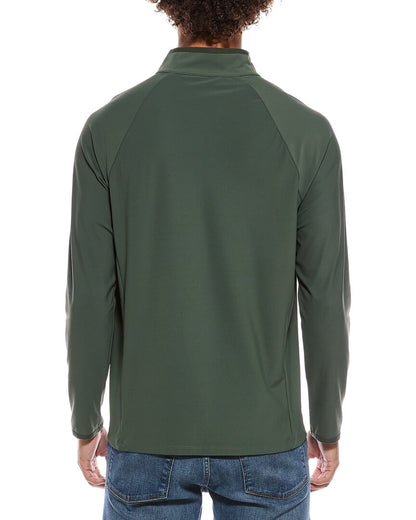 pique 1/4-zip pullover
