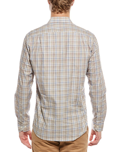 canclini fine poplin plaid shirt