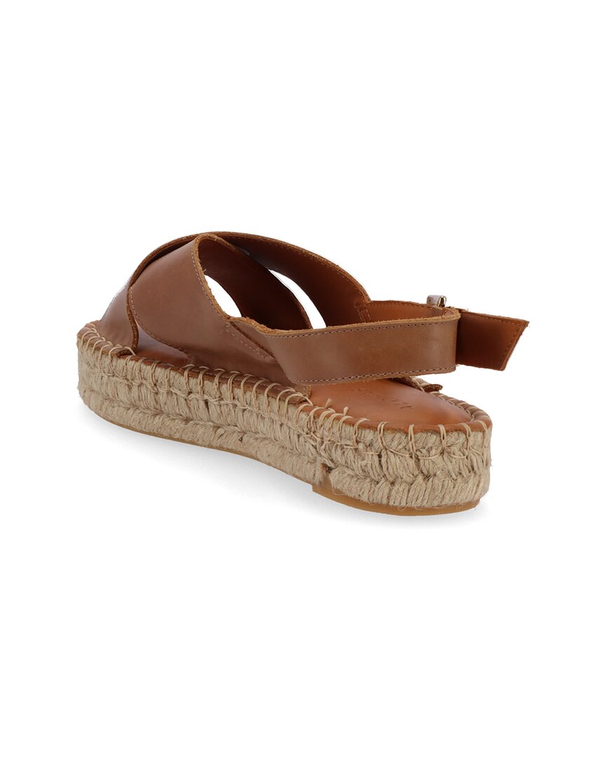 crossed leather espadrille