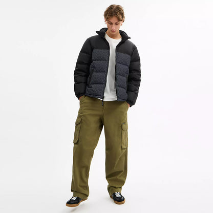 signature down jacket in recycled polyester