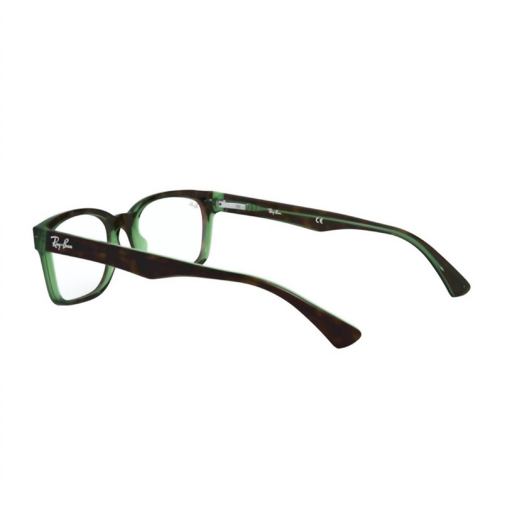 unisex rx5286 glasses in havana on green