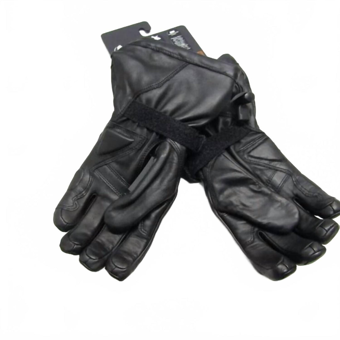 men's circuit ii waterproof leather gauntlet gloves in black