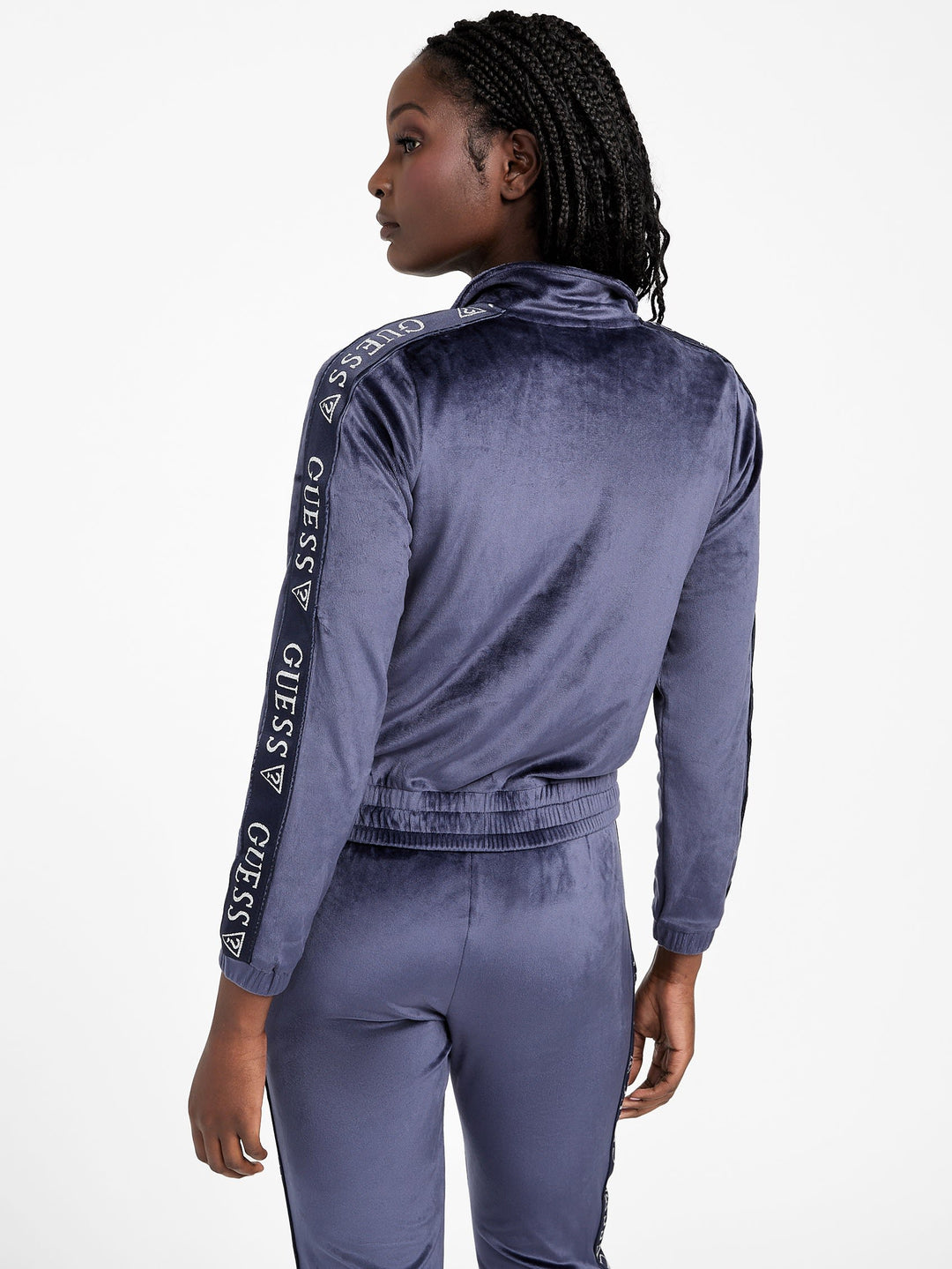 eco janess logo-tape velour jacket