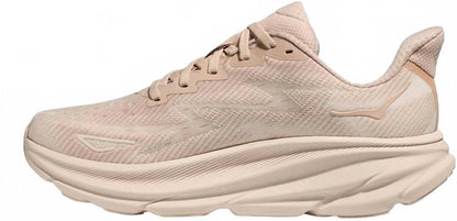 women's clifton 9 running shoes in shifting sand / eggnog
