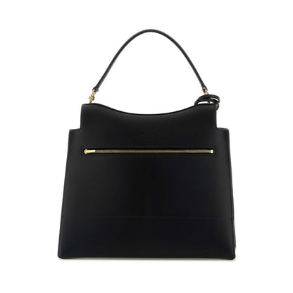 Black Leather Medium Nano Handbag
