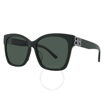 نظارات شمسية نسائية مربعة خضراء من بالنسياغا