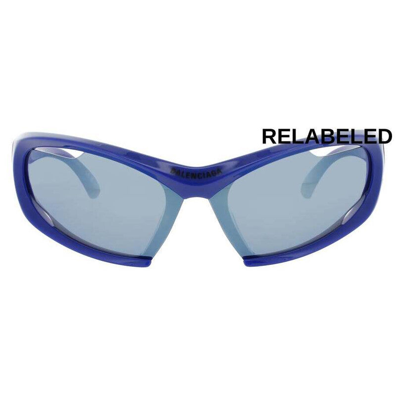 Ladies Blue Rectangular Sunglasses