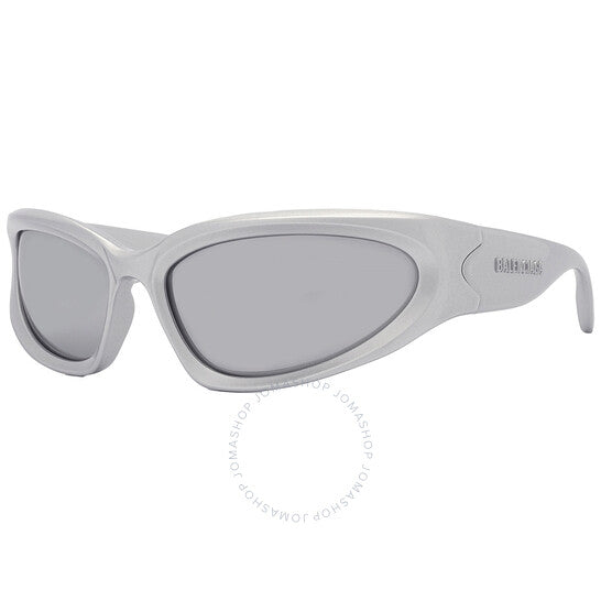 نظارات شمسية رجالية من بالنسياغا، فضية عاكسة