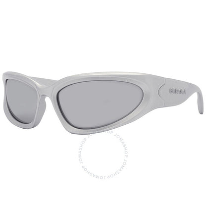 نظارات شمسية رجالية من بالنسياغا، فضية عاكسة