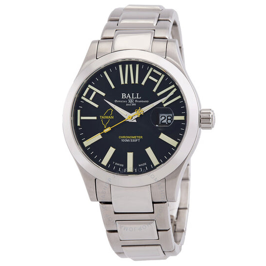 ساعة Ball, Engineer III Teng Yung للرجال، أوتوماتيكية بمينا أسود، بمناسبة الذكرى السنوية الـ130