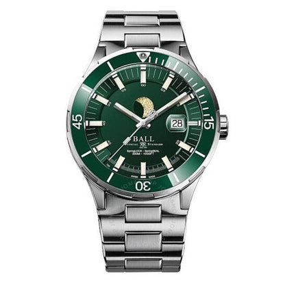 Ball, Roadmaster Challenger Moonphase Automatic Green Dial Watch