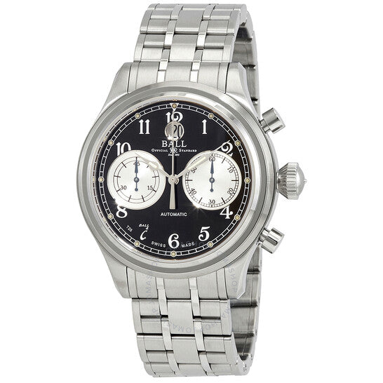 Ball, Trainmaster Cannonball Chronograph Automatic Black Dial Men's Watch