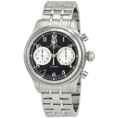 Ball, Trainmaster Cannonball Chronograph Automatic Black Dial Men's Watch