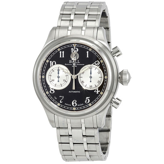 Ball, Trainmaster Cannonball Chronograph Automatic Black Dial Men's Watch