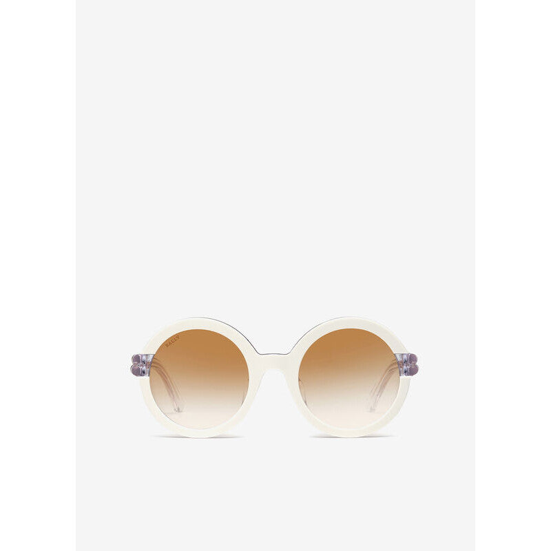 Gradient Yellow Round Ladies Sunglasses