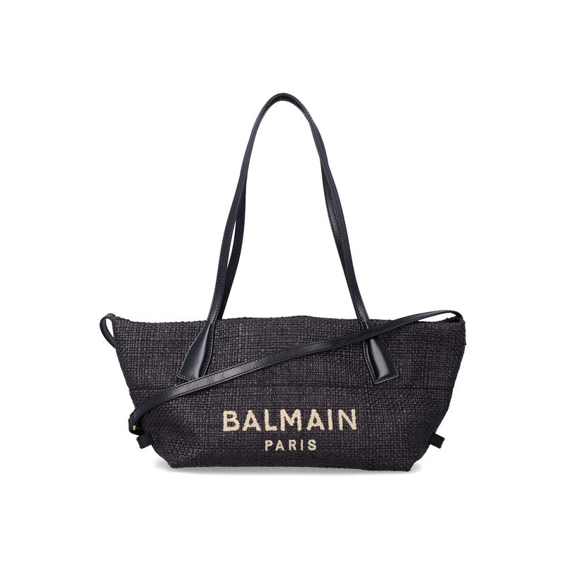 Small Track Tote Bag In Raffia