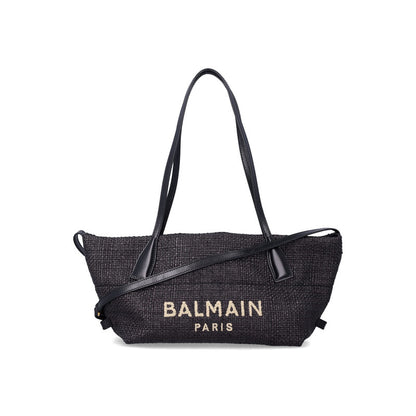 Small Track Tote Bag In Raffia