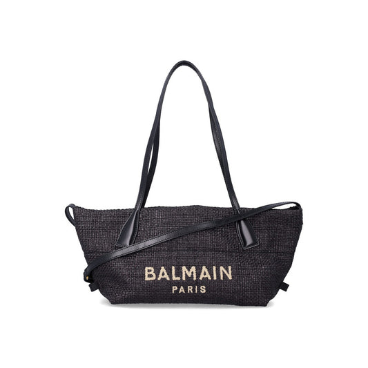 Small Track Tote Bag In Raffia