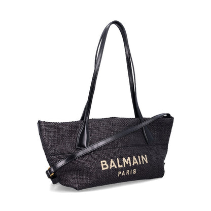Small Track Tote Bag In Raffia