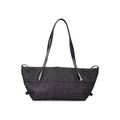 Small Track Tote Bag In Raffia