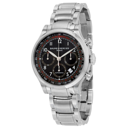 Baume et Mercier, Baume and Mercier Capeland Black Dial Chronograph Men's Watch 10062