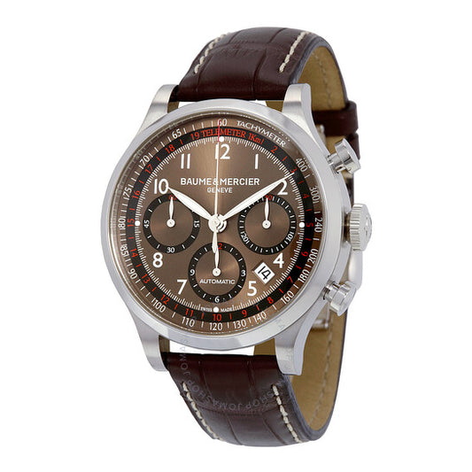 Baume et Mercier, Baume and Mercier Capeland Chronograph Brown Dial Men's Watch 10083