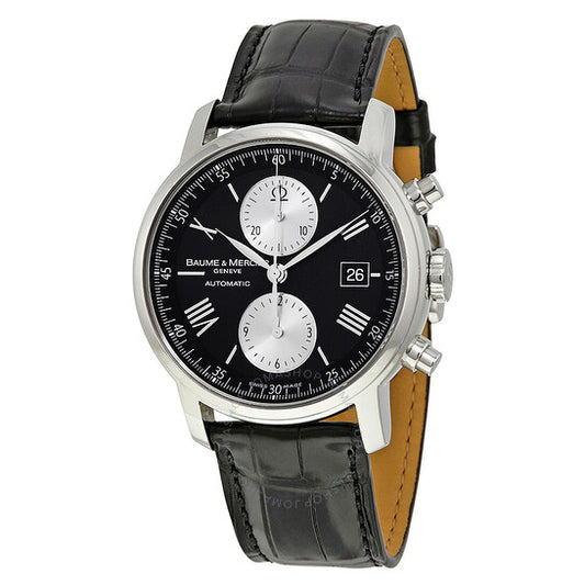 Baume et Mercier, Baume and Mercier Classima Executives Automatic Black Leather Men's Watch 08733