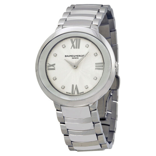 Baume Et Mercier, Promesse Mother of Pearl Dial Diamond 34mm Ladies Watch 10178