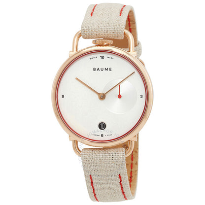 بوم إي ميرسييه، ساعة بوم 10602 كوارتز بمينا بيضاء للسيدات