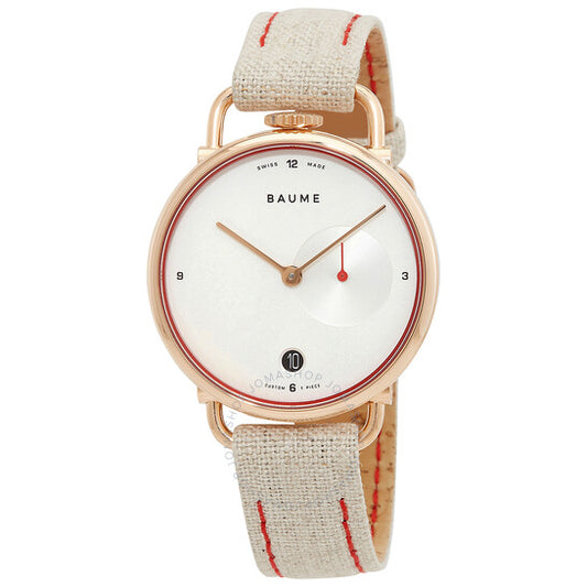 بوم إي ميرسييه، ساعة بوم 10602 كوارتز بمينا بيضاء للسيدات