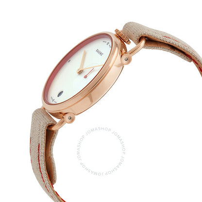 بوم إي ميرسييه، ساعة بوم 10602 كوارتز بمينا بيضاء للسيدات