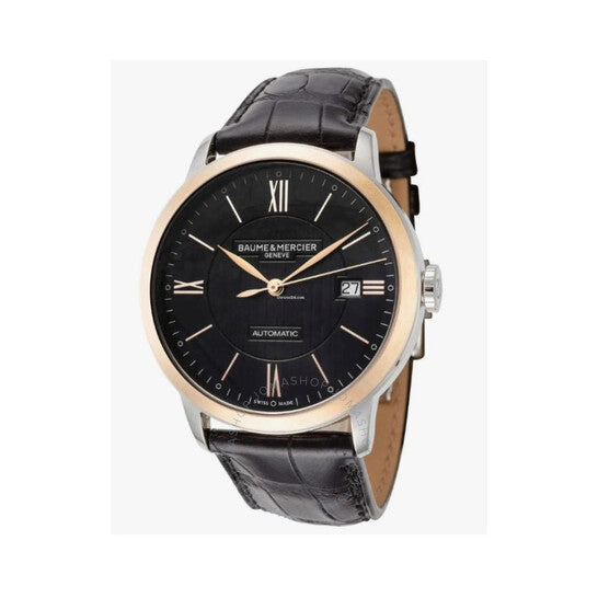 ساعة بوم إي ميرسييه كلاسيما أوتوماتيكية للرجال بمينا أسود