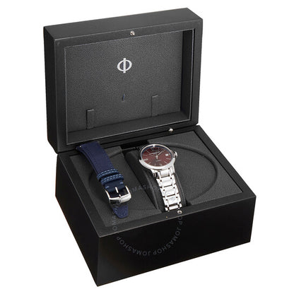 ساعة بوم إي ميرسييه كلاسيما أوتوماتيكية بمينا أحمر للسيدات