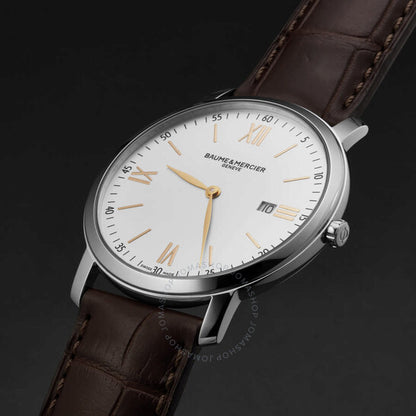 ساعة رجالية من طراز Baume Et Mercier، Classima Quartz Silver Dial