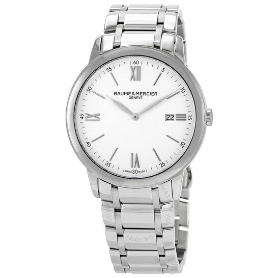 ساعة رجالية من طراز Baume Et Mercier، Classima Quartz White Dial