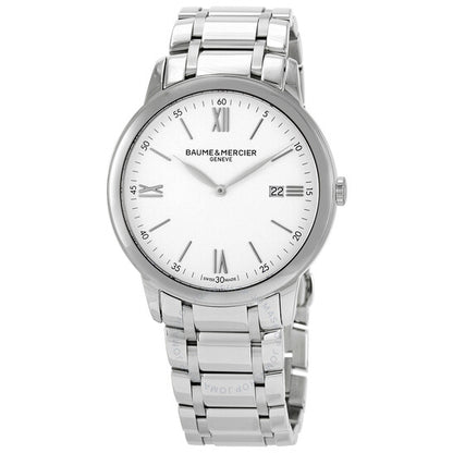 ساعة رجالية من طراز Baume Et Mercier، Classima Quartz White Dial
