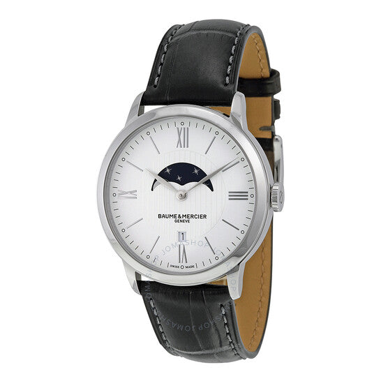 Baume Et Mercier, Classima White Dial Moonphase Men's Watch 10219