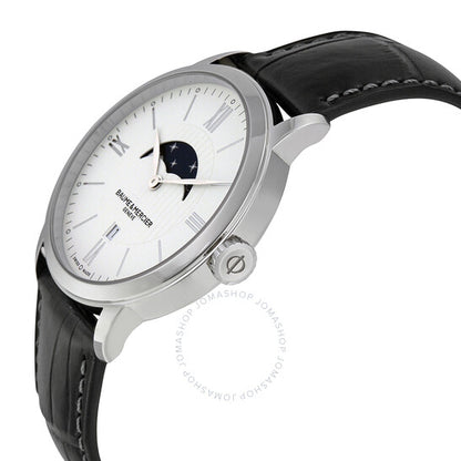 Baume Et Mercier, Classima White Dial Moonphase Men's Watch 10219