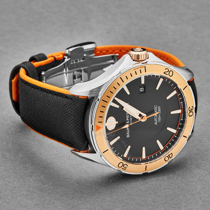 ساعة بوم إي ميرسييه كليفتون أوتوماتيكية للرجال بمينا أسود