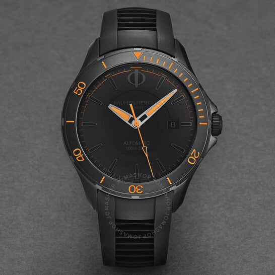 ساعة بوم إي ميرسييه كليفتون أوتوماتيكية للرجال بمينا أسود