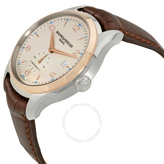 Baume Et Mercier, Clifton Automatic Silver Dial Brown Leather Men's Watch