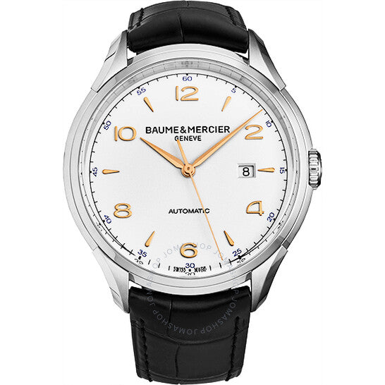 ساعة بوم إي ميرسييه كليفتون أوتوماتيكية للرجال بمينا فضي