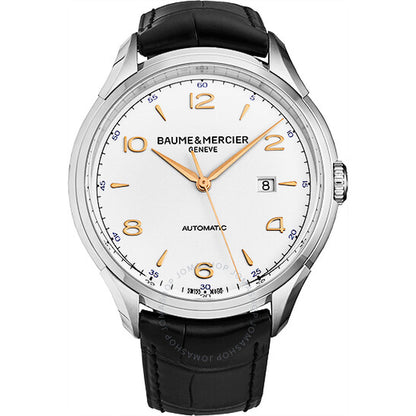 ساعة بوم إي ميرسييه كليفتون أوتوماتيكية للرجال بمينا فضي