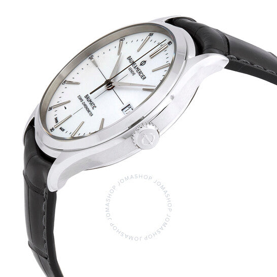 Baume Et Mercier, Clifton Baumatic Automatic Men's Black Leather Watch 10518