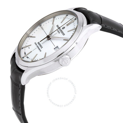 Baume Et Mercier, Clifton Baumatic Automatic Men's Black Leather Watch 10518