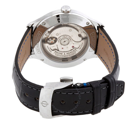Baume Et Mercier, Clifton Baumatic Automatic Men's Black Leather Watch 10518