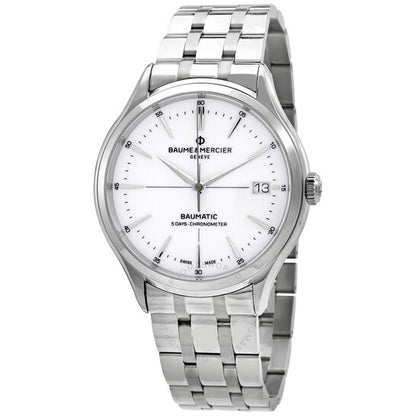 Baume Et Mercier, Clifton Baumatic Automatic White Dial Men's Watch