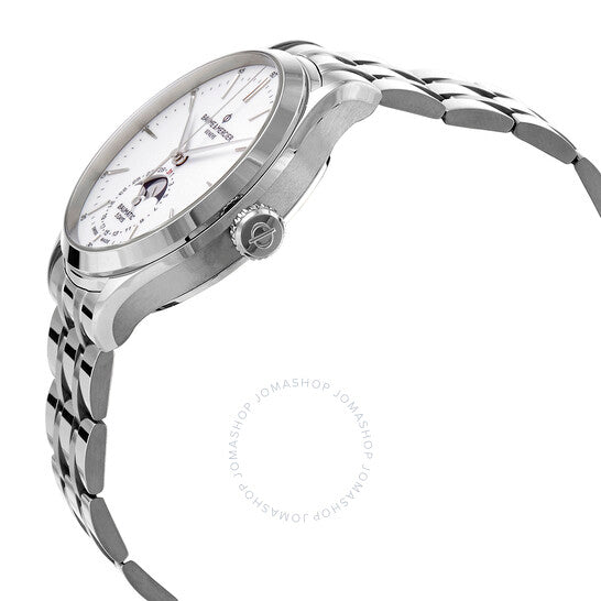 ساعة بوم إي ميرسييه كليفتون أوتوماتيكية للرجال بمينا أبيض