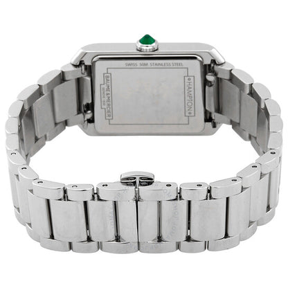 ساعة بوم إي ميرسييه هامبتون كوارتز دايموند فضية للنساء