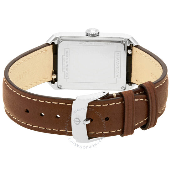 ساعة بوم إي ميرسييه هامبتون كوارتز للرجال بمينا فضية